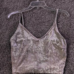 Medium, Forever 21 velvet crop tank